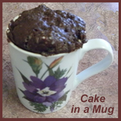 cake in a mug