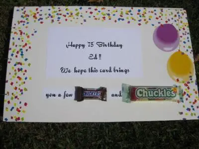 A Candy Bar Card For Birthdays, etc.