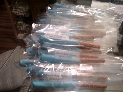 Chocolate Covered Pretzels For Baby Shower