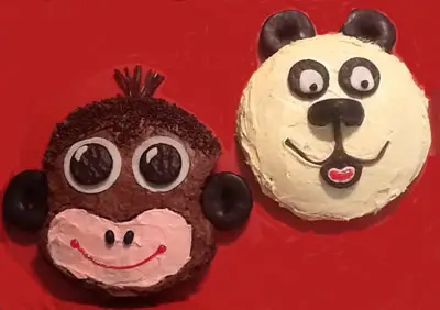 Panda Bear and Monkey Cake