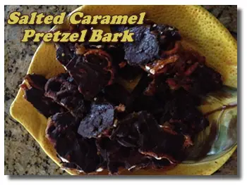 salted caramel pretzel bark toffee