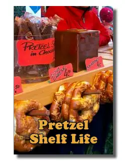 What is the shelf life of chocolate covered pretzels?