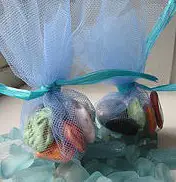 tulle covered favors